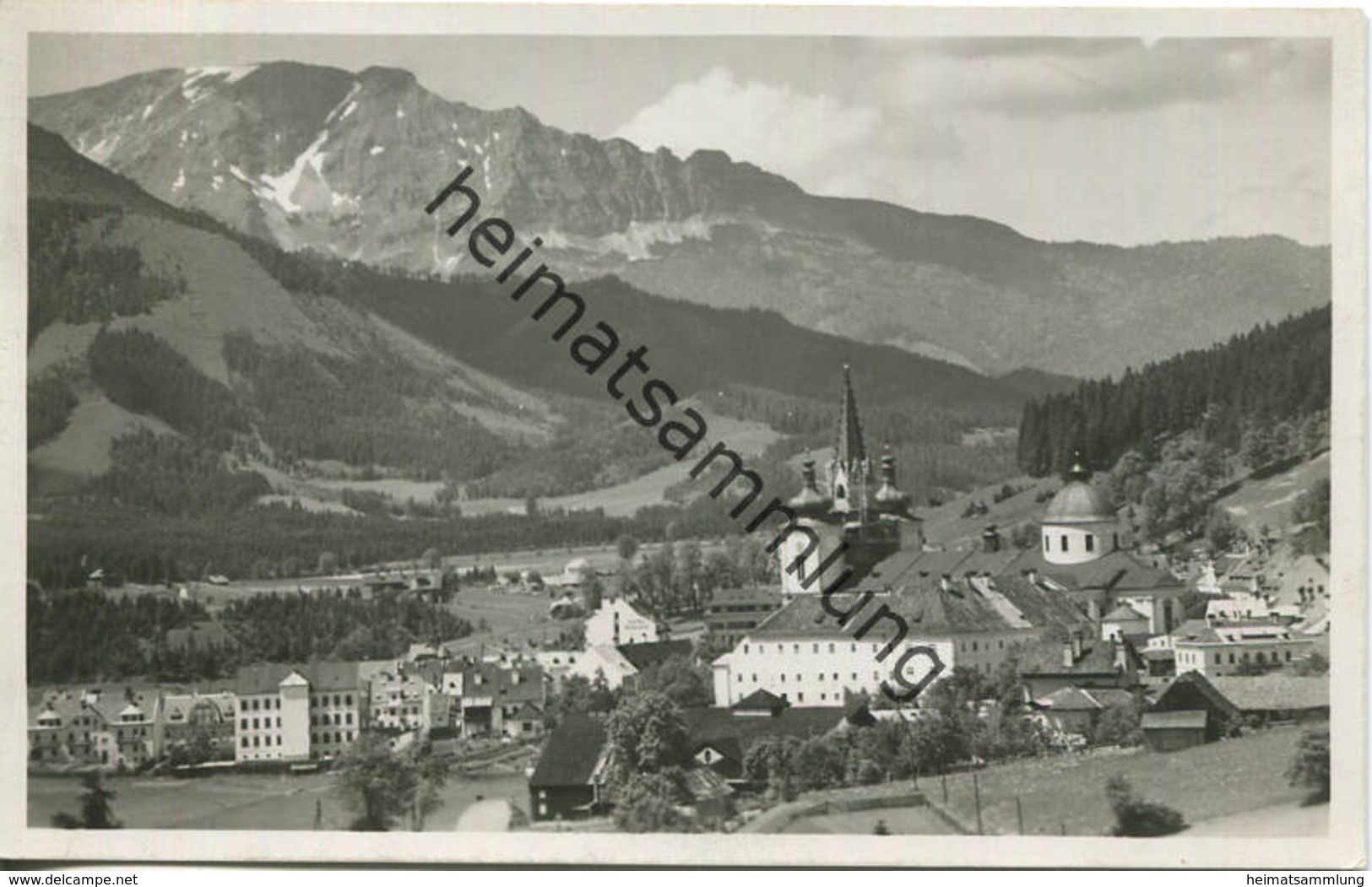 Mariazell mit dem Ötscher - Foto-AK - Verlag J. Kuss Mariazell gel. 1937