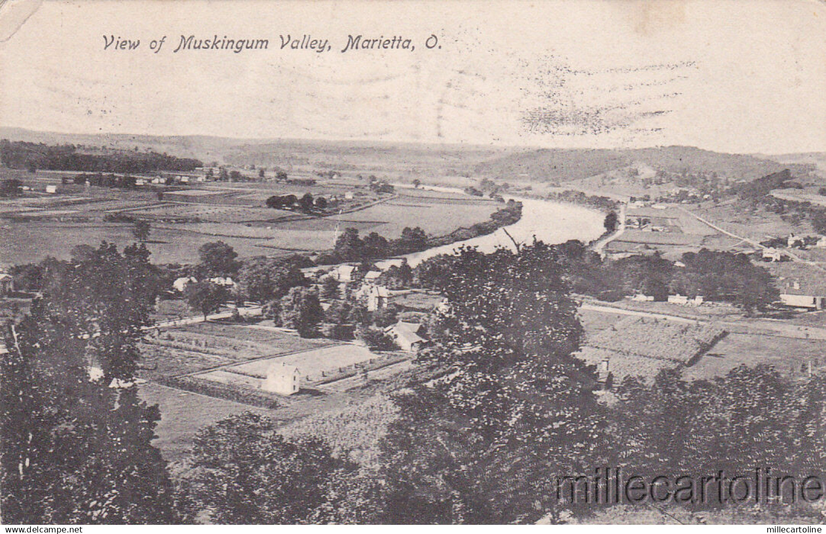 * MARIETTA - View of Muskingum Valley 1908