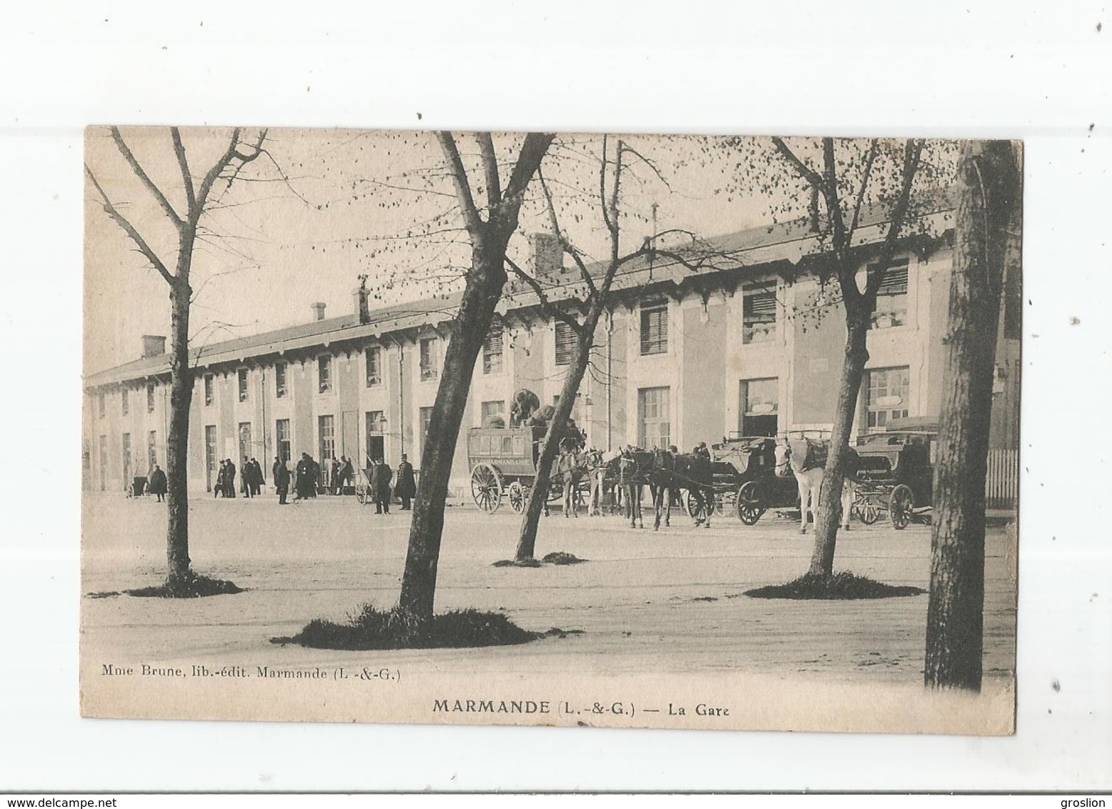 MARMANDE (L ET G) LA GARE (DILIGENCES) 1912