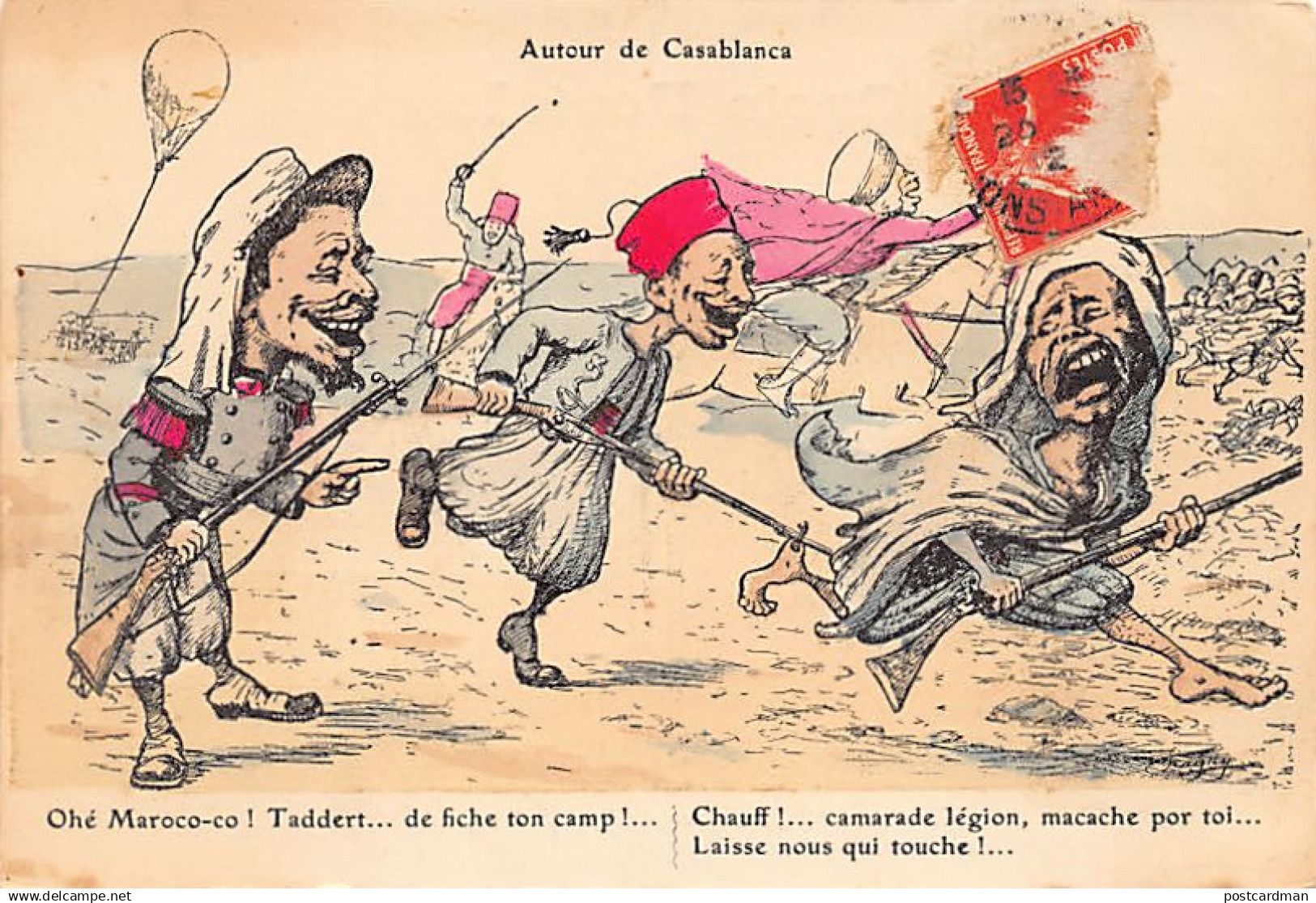 Maroc - Légion Étrangère - Autour de Casablanca - Caricature de Chagny - Ed. L. Chagny