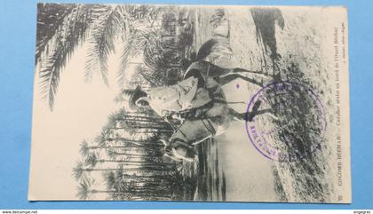 CPA Maroc 1912 Colomb Bechar cavalier Arabe au bord de l'Oued Béchar