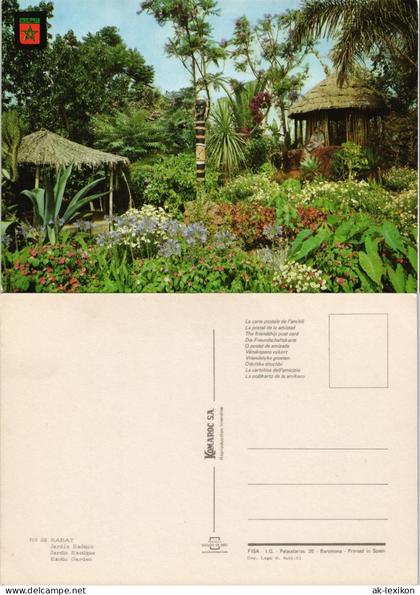 Postcard Rabat Jardin Exotique Exotic Garden Jardin Exótico 1970