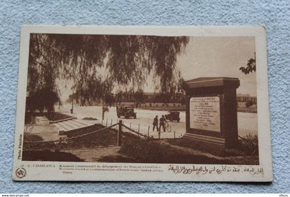 F239, Casablanca, monument commémoratif du débarquement des Français à Casablanca, Maroc