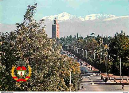 Maroc - Marrakech - Armoiries de Marrakech - Scène en hiver - CPM - Voir Scans Recto-Verso