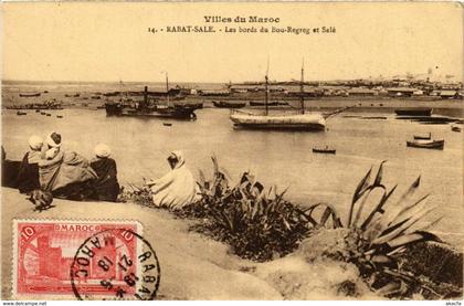 CPA AK Rabat - Rabat-Sale - Les Bords du Bou-Regreg et Sale MAROC (963727)