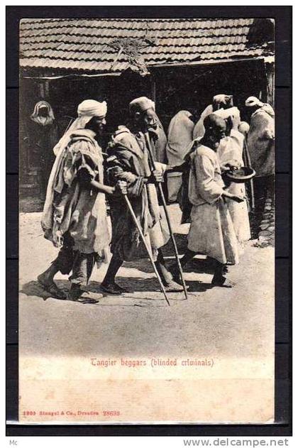 Maroc - Tanger - Tangier Beggars (Blinded Criminals)