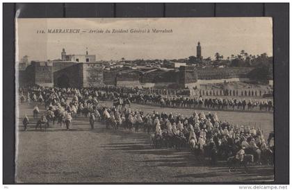 Maroc - Marrakech -  Arrivée du résident Général à Marrakech