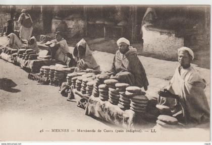 CPA Meknès marchands de casra