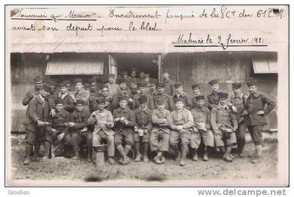 MEKNES CP PHOTO MILITAIRES 1921