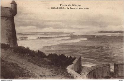 CPA AK Rabat - Rabat-Sale - La Barre par Gros Temps MAROC (1082951)