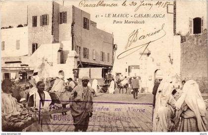 CPA AK MAROC Le maroc - casablanca - porte marrakesch (114633)