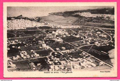 Rabat en Avion - Vue générale Aérienne - Photo prise par FLANDRIN sur avion des " Lignes aériennes Latécoère "