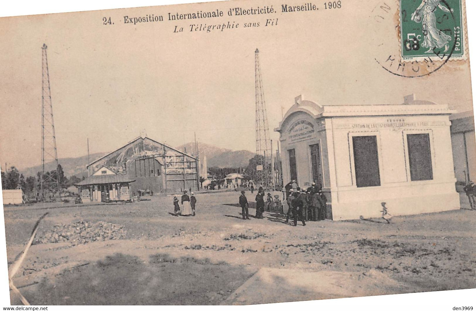 MARSEILLE 1908 - Exposition Internationale d'Electricité - La Télégraphie sans Fil