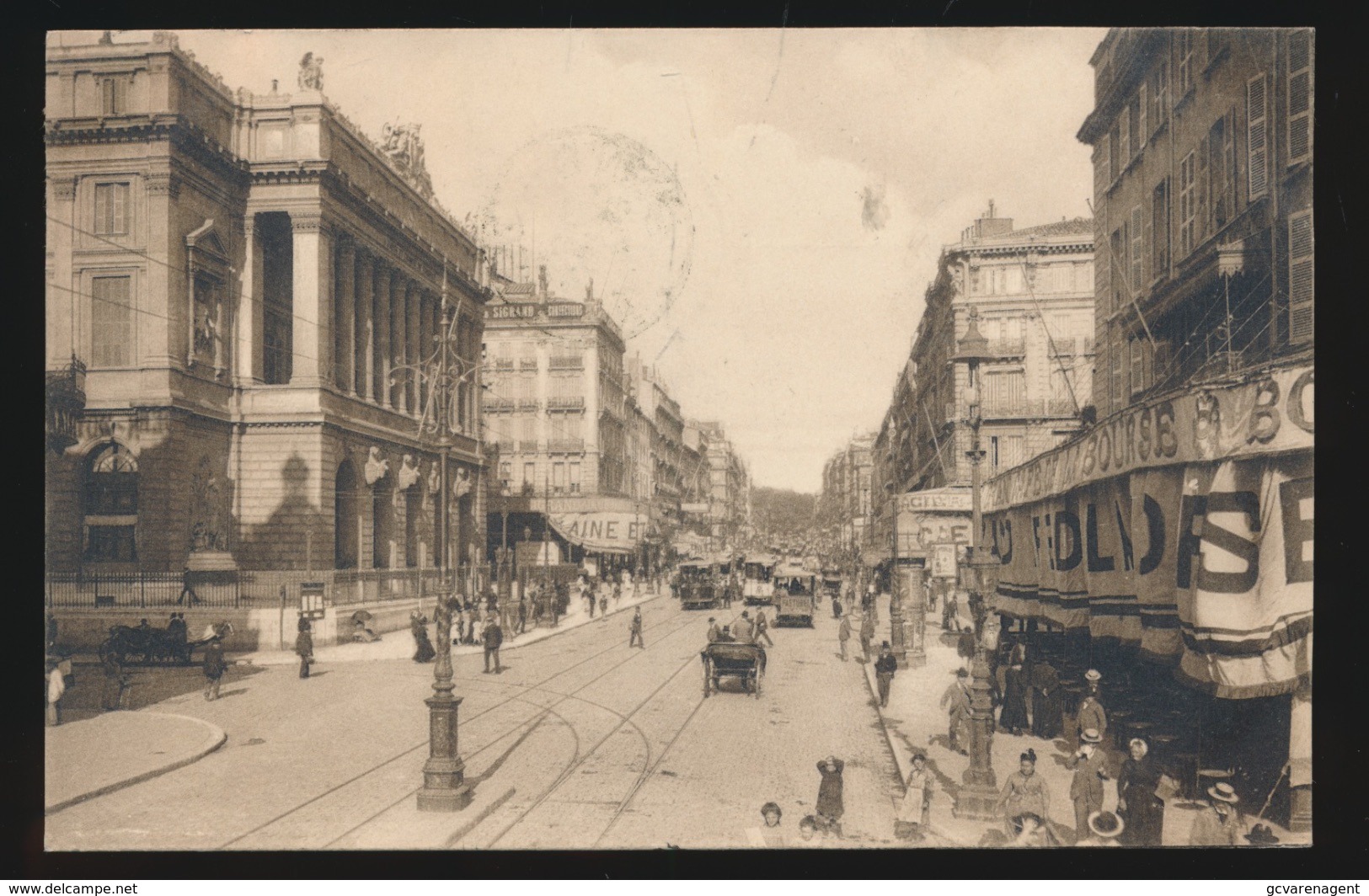 MARSEILLE  LA BOURSE ET LA CANNEBIERE