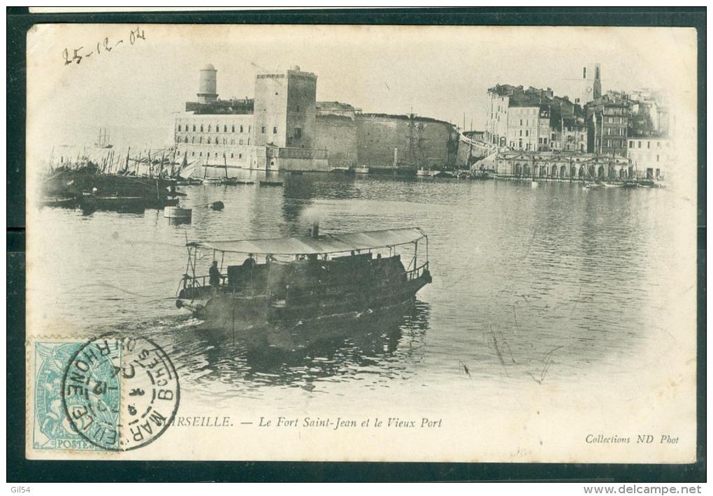 Marseille -     le fort saint Jean et le vieux port    - eao167