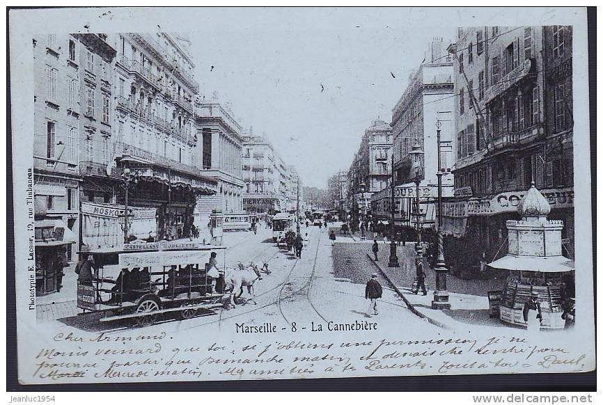 MARSEILLES LA CANEBIERE 1900