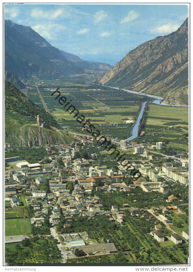 Martigny - la plaine du Rhone - Ansichtskarte Großformat