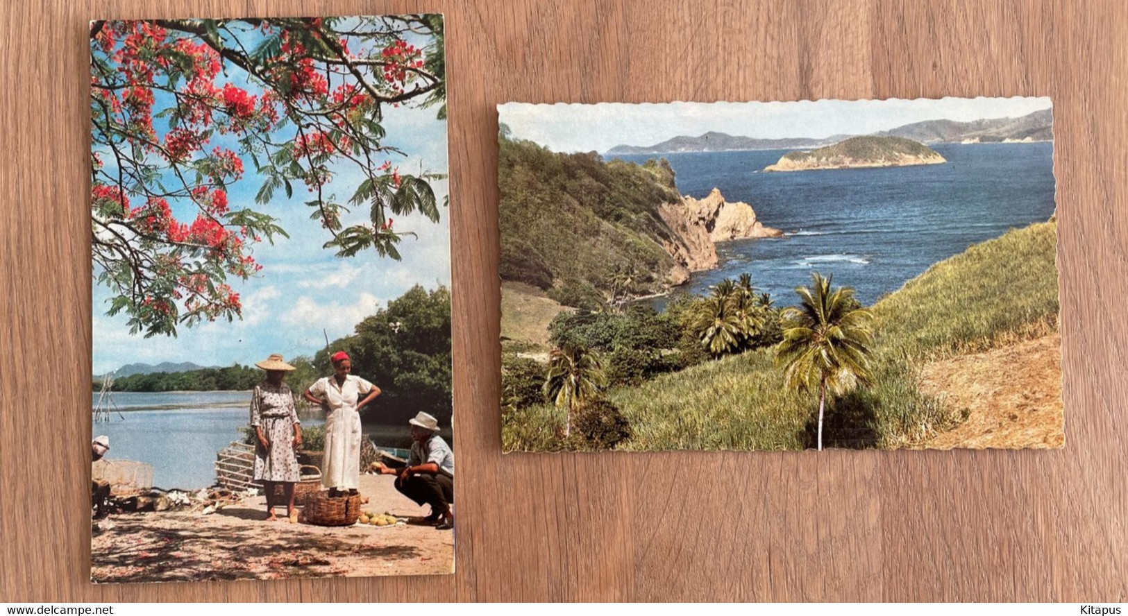 MARTINIQUE set of 2 vintage postcards lot Martinique