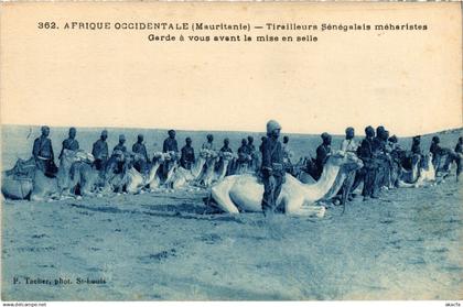 PC ETHNIC TYPES MAURE TIRAILLEURS SENEGALAIS MAURITANIA (a49954)