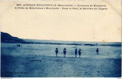 PC MAURITANIA MOUDJERIA ARRIVÉE DES MÉHARISTES BARRIERE DE TAGAND (a53261)