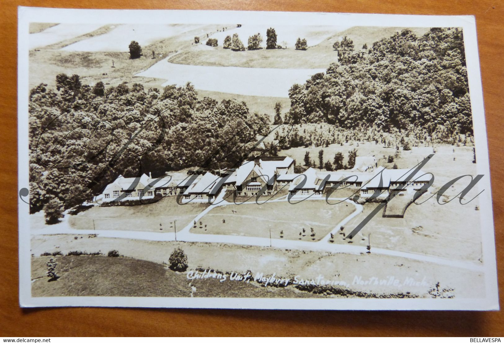 Maybury. Childrens Unit. Sanatorium. Healt. Northville. MI-Michigan. Birdview. Vue aerienne. RPPC.