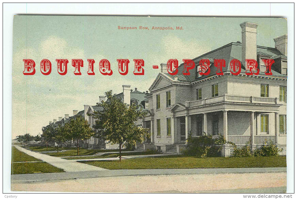 MD - ANNAPOLIS - SAMPSON ROW - VINTAGE POSTCARD UNITED STATES MARYLAND - DOS SCANNE