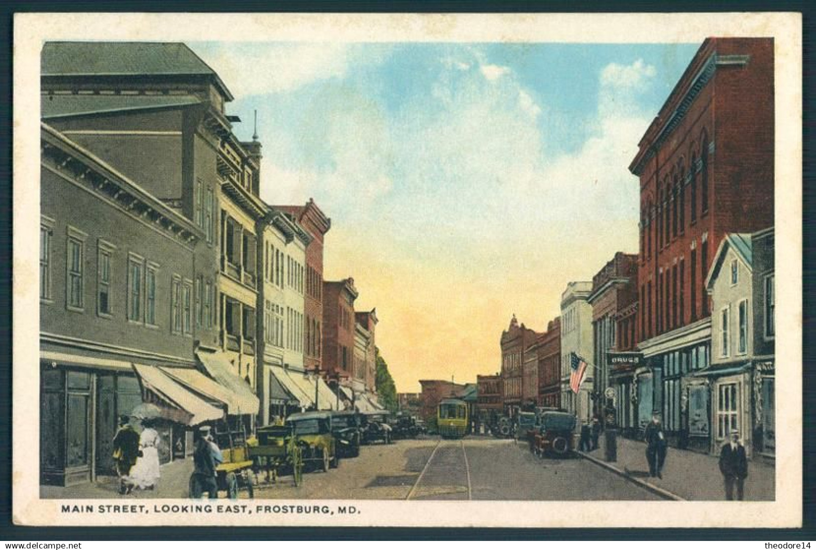 MD Maryland FROSTBURG Main Street Looking East