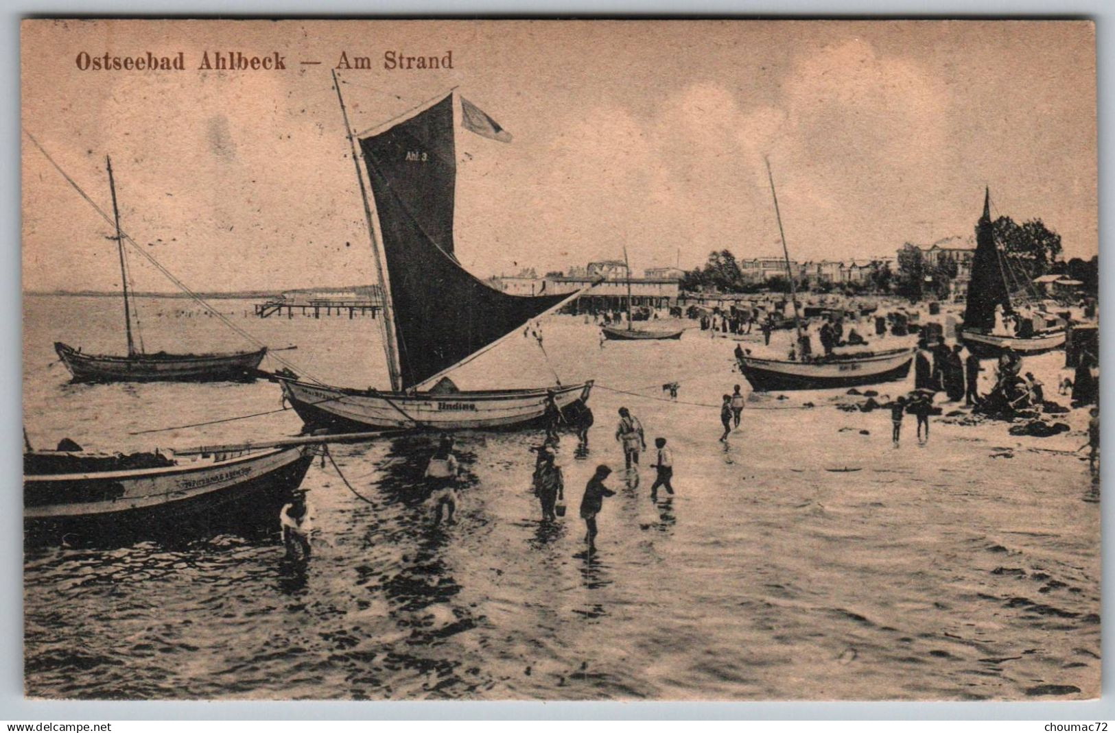 (Mecklembourg-Poméranie occidentale) 007, Ostseebad Ahlbeck, Am Strand