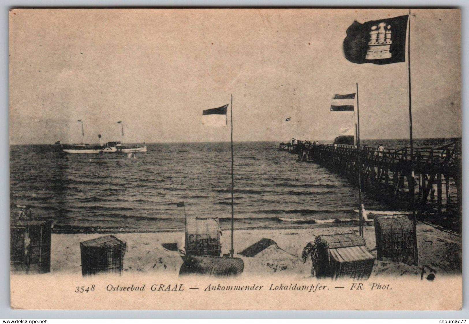 (Mecklembourg-Poméranie occidentale) 012, Ostseebad Graal, Ankommender Lokaldampfer