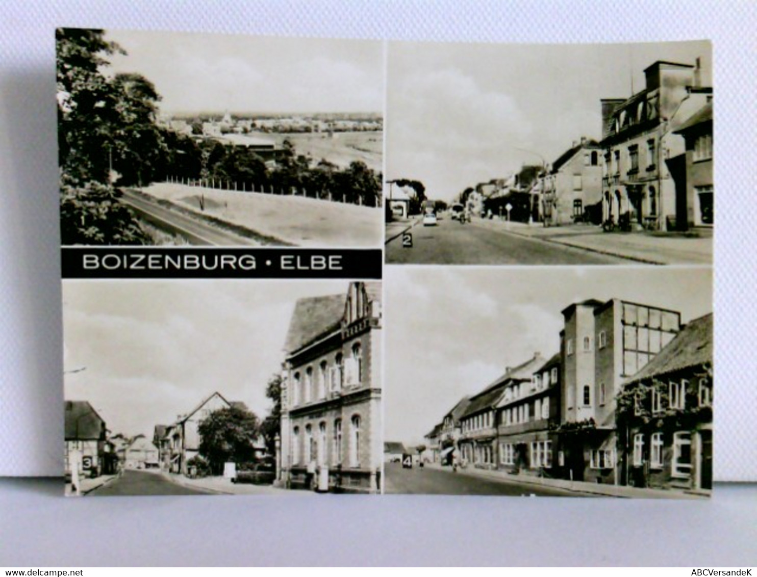 Mehrbild-AK Boizenburg, Elbe; 4 versch. Ansichten; Aotus, Oldtimer; gelaufen 1972