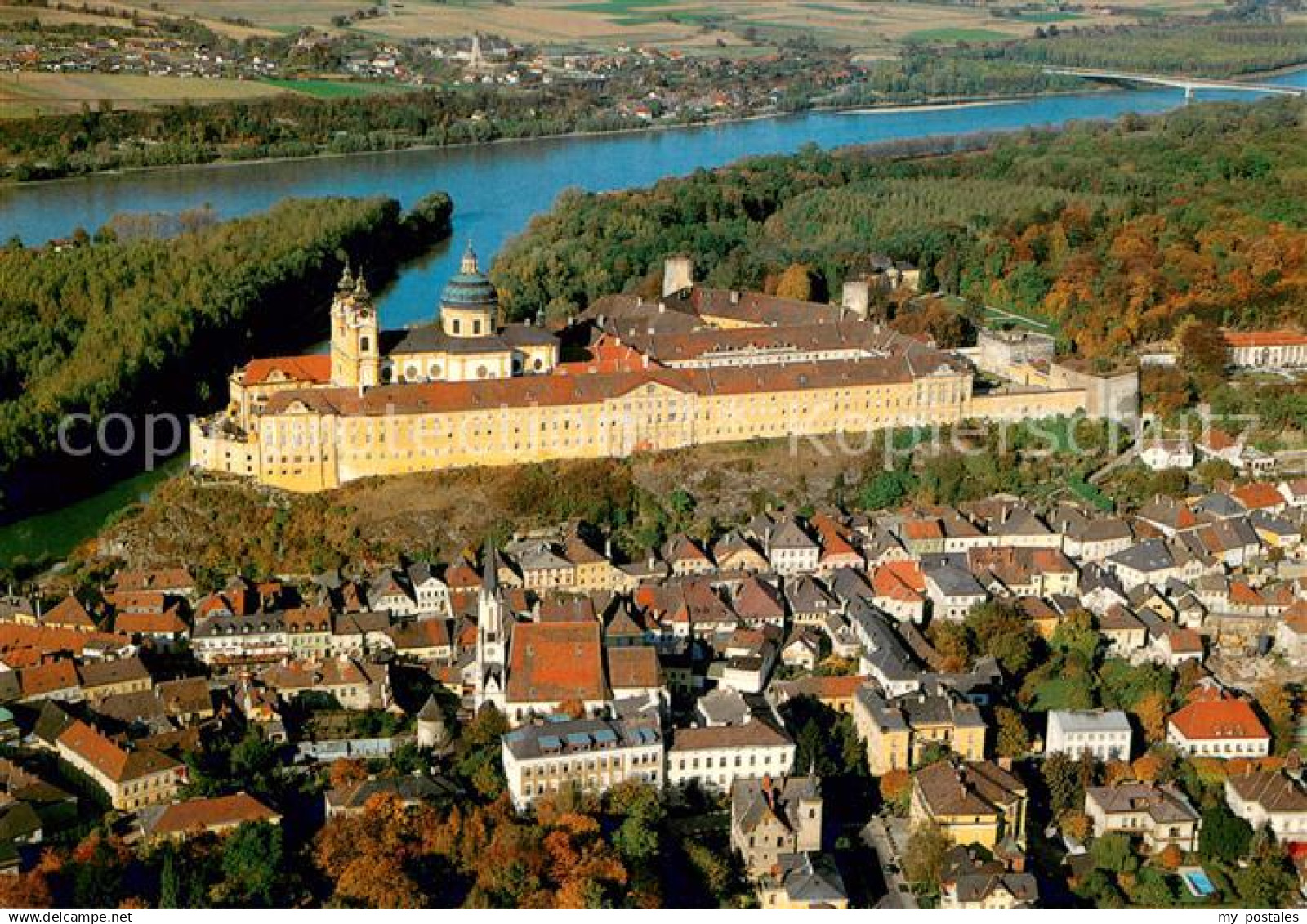 Melk Donau Stift Melk Fliegeraufnahme