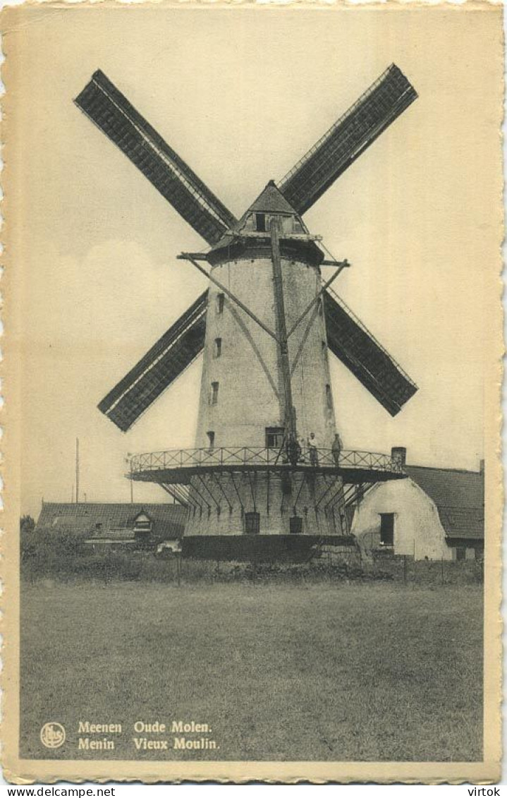 Menen :     windmolen  (  verso was ingeplakt )