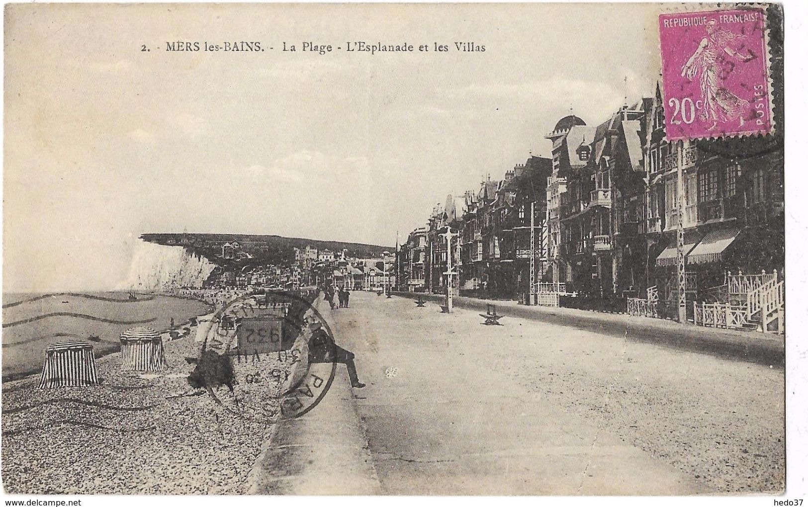 Mers-les-Bains - La Plage - L'Esplanade et les Villas