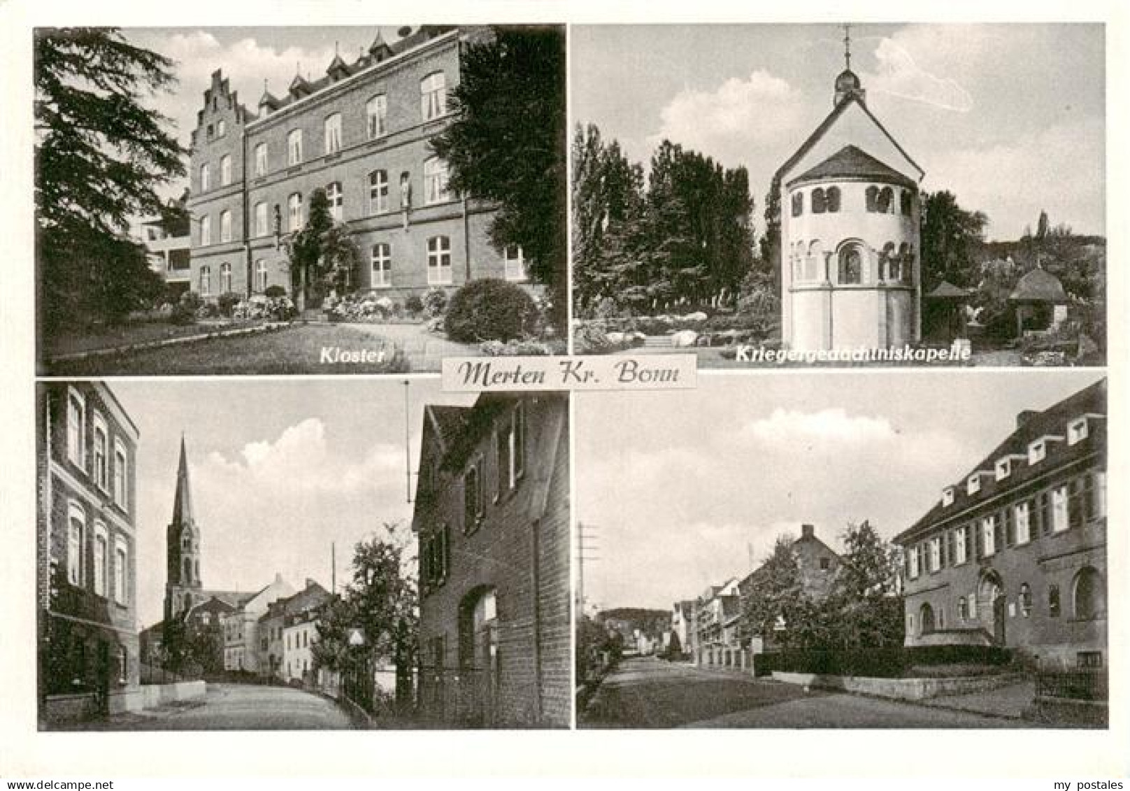 Merten Bornheim Bonn Kloster Kriegergedaechtniskapelle Kirche Strassenpartie