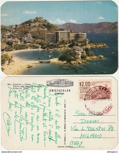 ACAPULCO - MESSICO - MEXICO - CALETILLA Y CALETA - VIAGG. 1972 -79176-