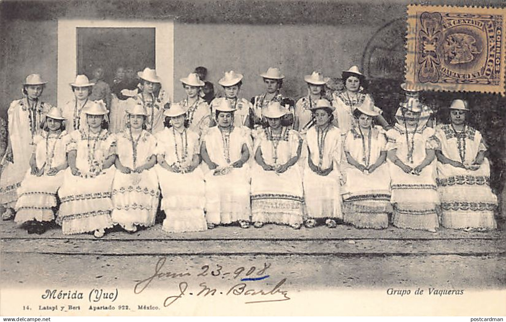 Mexico - MÉRIDA (Yuc) - Grupo de Vaqueras - Ed. Latapi y Bert 14