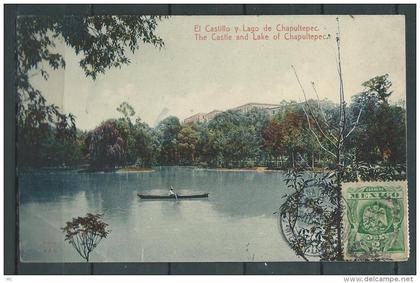 Mexique - El Castillo y Lago de Chapultepec  - colorisée