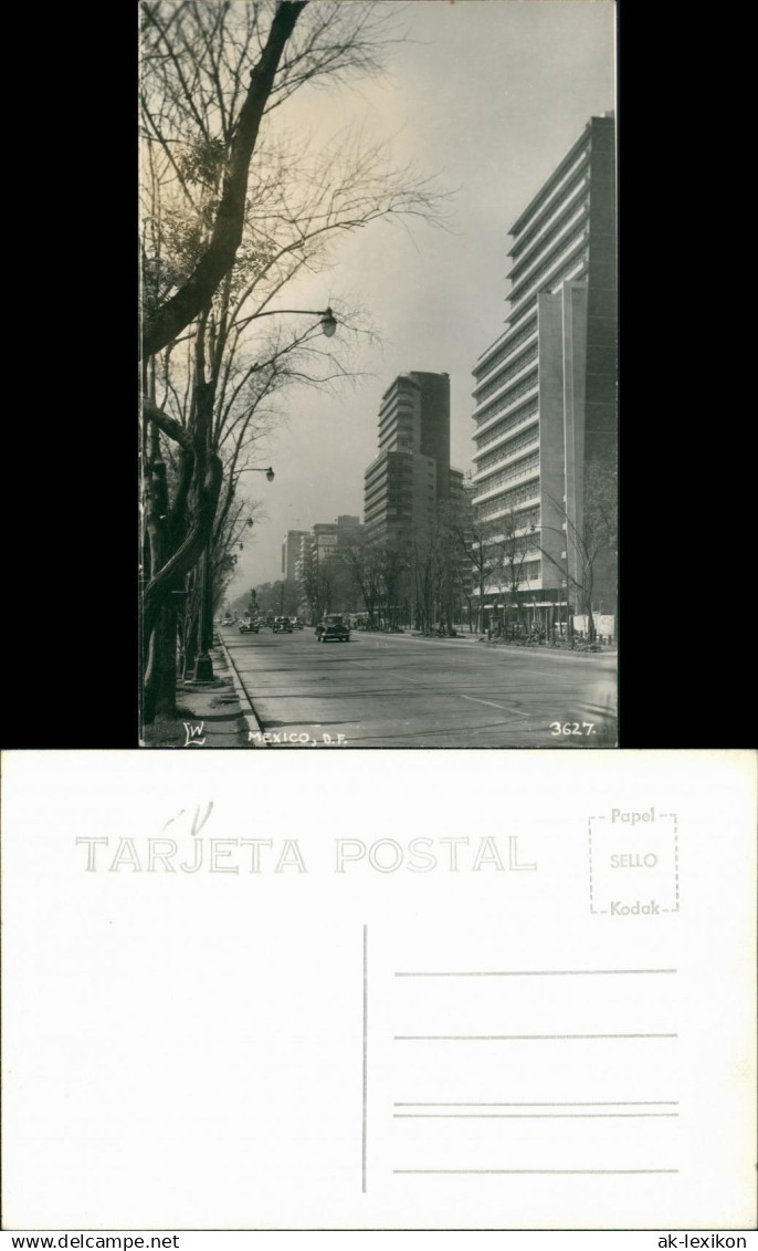 Mexiko-Stadt Ciudad de México (D. F.) Mexiko- Hochhaus, Strasse, Auto 1950