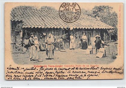 México - CÓRDOBA - Patio de un rancho - Año 1899 - Ed. Ruhland y Ahlschier