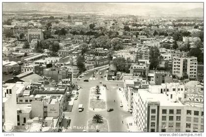 MEXIQUE - Vista panoramica de Mexico - Publicité Nescafé Nestlé Coca Cola - Banque Wells Fargo