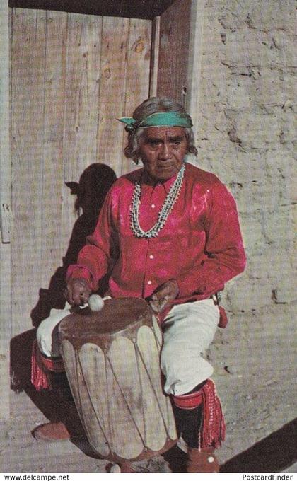 Pueblo Indian Drummer Cochiti Pueblo New Mexico Postcard