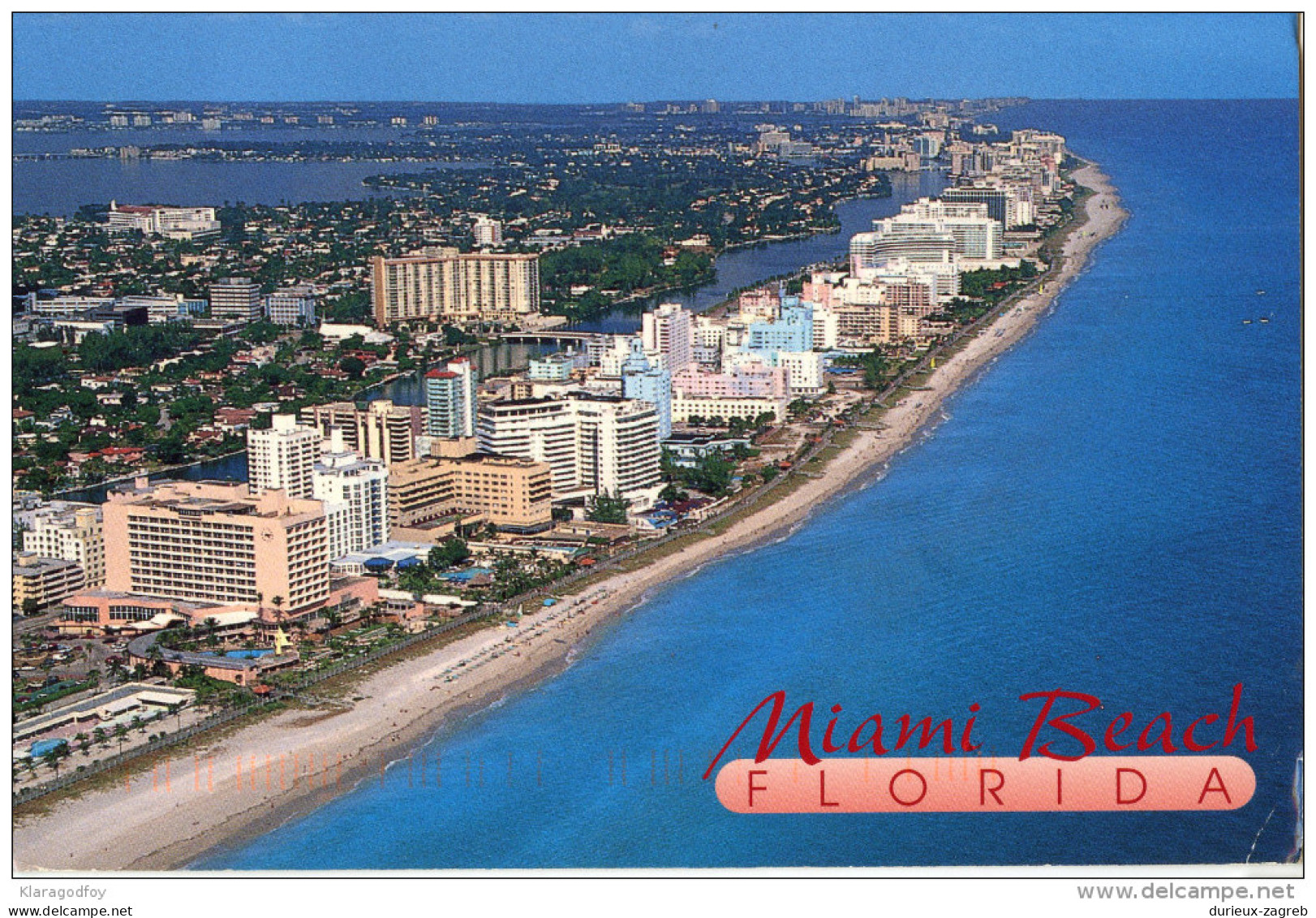 Miami Beach, old postcard travelled bb 150929