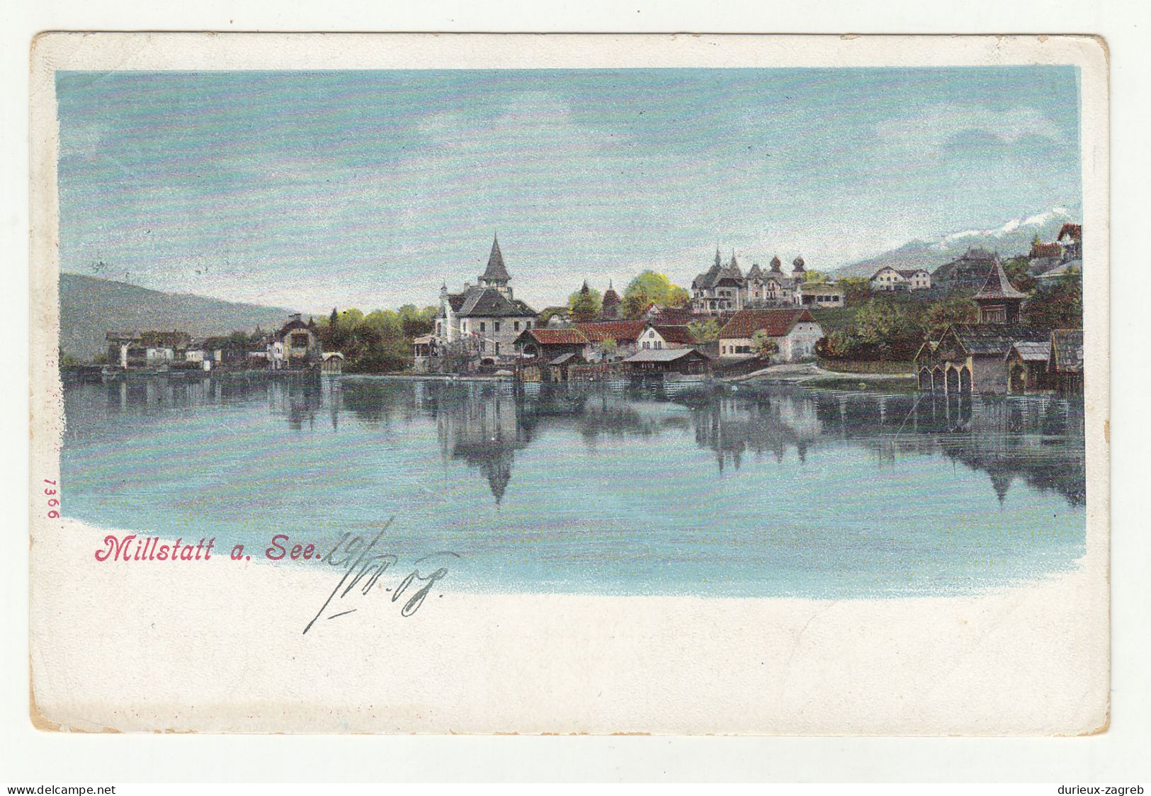 Millstatt old postcard posted 1908 to Vukovar b230720