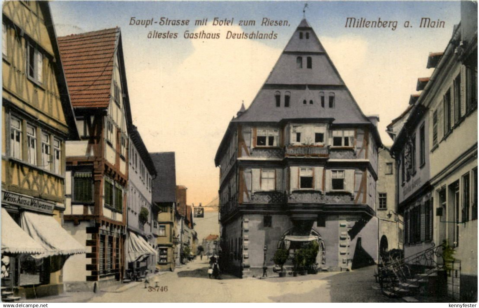 Miltenberg am Main - Haupt Strasse mit Hotel Riesen