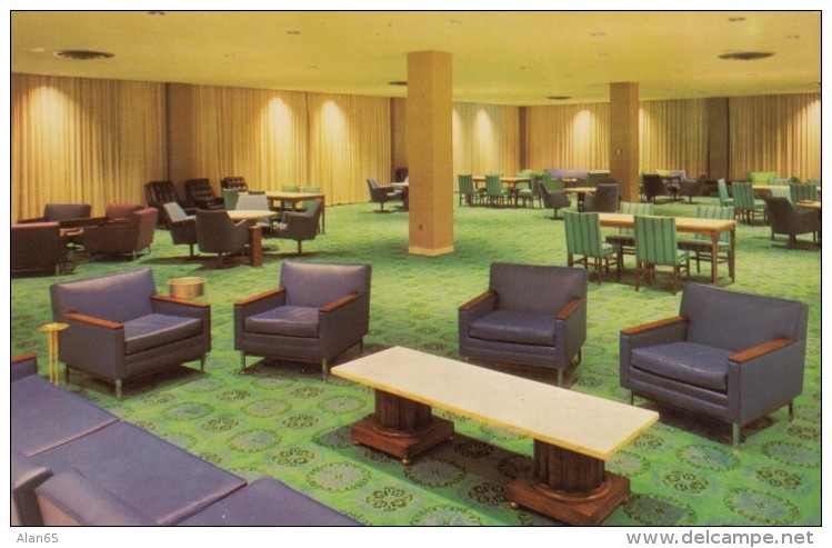 Mississippi State Mississippi, Main Lounge Interior View MS State College now University, c1950s/60s Vintage Postcard