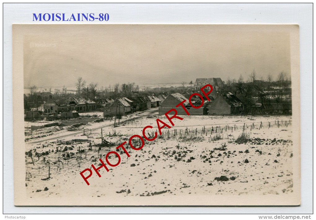 MOISLAINS-CARTE PHOTO allemande-Guerre 14-18-1 WK-France-80-