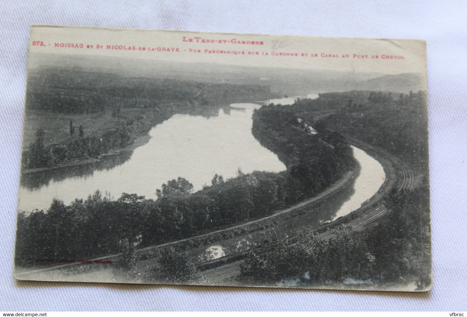 Moissac et saint Nicolas de la Grave, vue panoramique sur la Garonne, Tarn et Garonne 82