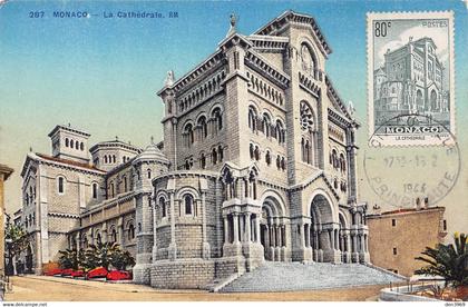 MONACO - La Cathédrale - Philatélie Timbre + Cachet 1944