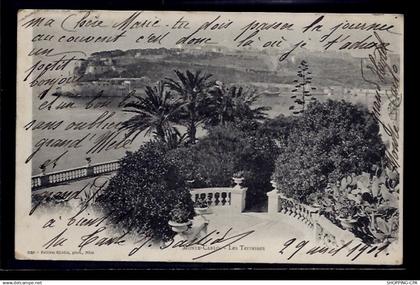 Monaco - Monté-Carlo - les  terrasses - Voyagé - Dos non divisé