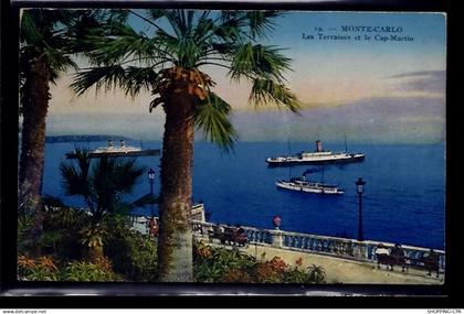 Monaco - Monté-Carlo - les  terrasses et le Cap-Martin - Voyagé - Dos divis